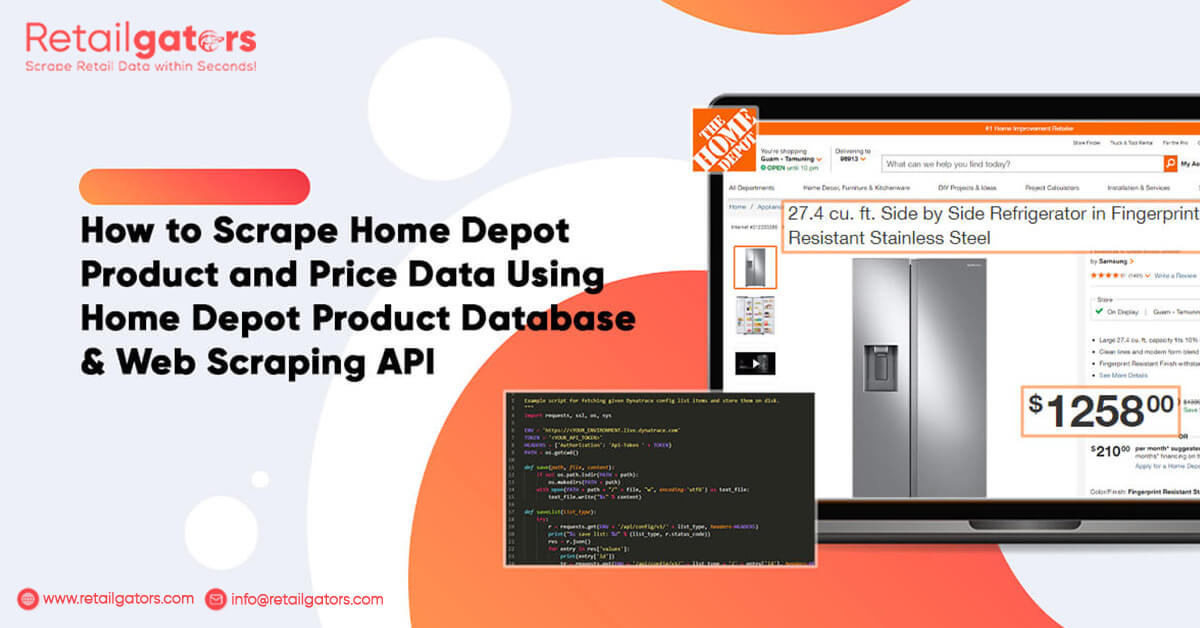 How to scrape Home Depot product and price data using the home depot product database & web scraping API_
